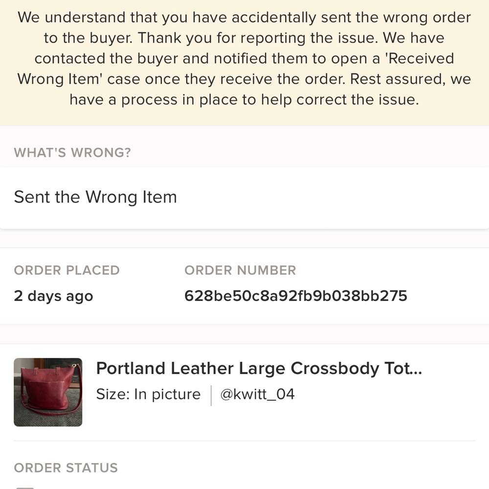 Shipped incorrectly…